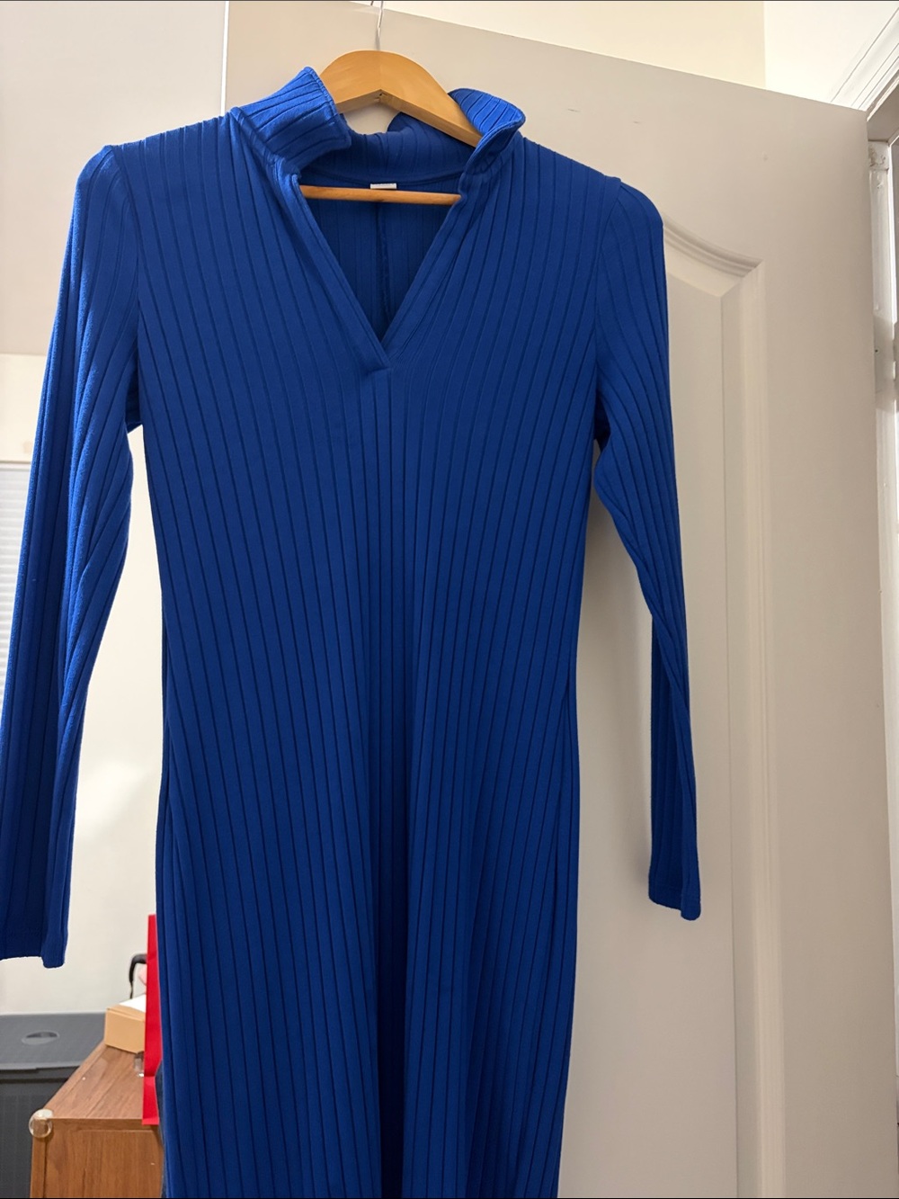 Old Navy Royal Blue Ribbed Midi Dress
